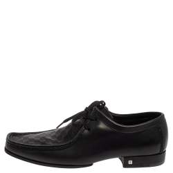 Pre Owned Louis Vuitton Black Damier Leather Derby Moccasins Size 41