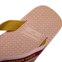 Pre Owned Louis Vuitton Multicolor Nylon Bahia Flip Flops Flat Thong Sandals Size 41