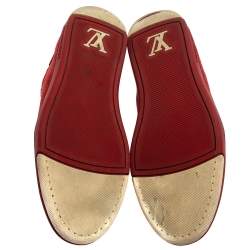 مملوكة مسبقًا Louis Vuitton Red Suede And Leather Slalom Sneakers Size 42