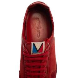 مملوكة مسبقًا Louis Vuitton Red Suede And Leather Slalom Sneakers Size 42