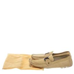 Pre Owned حذاء لوفرز لوي فيتون مونت كارلو سويدي بيج مقاس 44.5