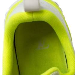 Pre Owned Louis Vuitton Neon Yellow Knit Fabric V.N.R Sneakers Size 41