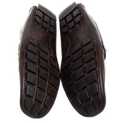 Pre Owned Louis Vuitton Brown Leather Monte Carlo Loafers Size 44