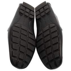 مملوكة مسبقًا Louis Vuitton Black Leather Monte Carlo Loafers Size 43