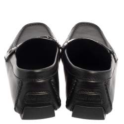 مملوكة مسبقًا Louis Vuitton Black Leather Monte Carlo Loafers Size 43