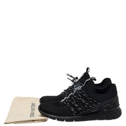 Louis Vuitton Black Mesh And Fabric Fastlane Lace Up Sneakers Size 44