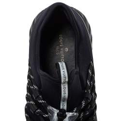 Louis Vuitton Black Mesh And Fabric Fastlane Lace Up Sneakers Size 44