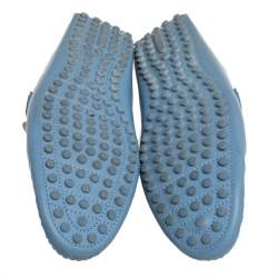 Pre Owned حذاء لوفرز لوى فيتون هوكينهايم جلد أزرق مقاس 43