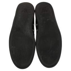 Pre Owned Louis Vuitton Black Damier Coated Canvas And Leather Sneakers Size 44