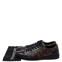 مملوكة مسبقًا Louis Vuitton Monogram/Black Canvas And Leather Match Up Sneaker Size 43.5