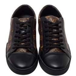مملوكة مسبقًا Louis Vuitton Monogram/Black Canvas And Leather Match Up Sneaker Size 43.5