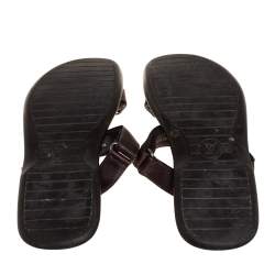 Pre Owned Louis Vuitton Brown Leather Sandals  Size 44