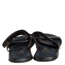 Pre Owned Louis Vuitton Brown Leather Sandals  Size 44