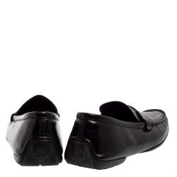 Pre Owned حذاء لوفرز لوى فيتون سليب أون جلد أسود مقاس 45 