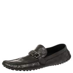 مملوكة مسبقًا حذاء موسكينز لوى فيتون هوكينهايم داميه إنفينى جلد أسود مقاس 43