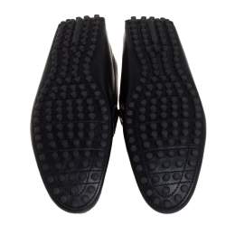 Pre Owned حذاء لوفرز لوى فيتون درايفينغ جلد أسود مقاس 45