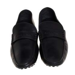 Pre Owned حذاء لوفرز لوى فيتون درايفينغ جلد أسود مقاس 45