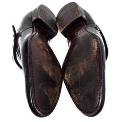 Louis Vuitton Black Damier Leather Velcro Loafers Size 47