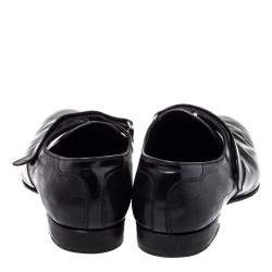 Louis Vuitton Black Damier Leather Velcro Loafers Size 47