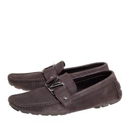 Pre Owned Louis Vuitton Brown Epi Leather Monte Carlo Slip On Loafers Size 41
