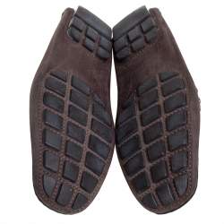 Pre Owned Louis Vuitton Brown Epi Leather Monte Carlo Slip On Loafers Size 41