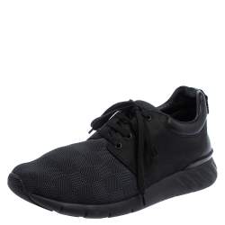 Louis Vuitton Black Damier Fabric, Nubuck  And Leather Fastlane Sneakers Size 42.5