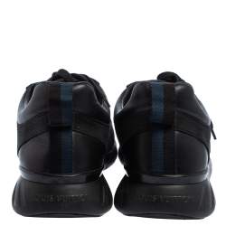 Louis Vuitton Black Damier Fabric, Nubuck  And Leather Fastlane Sneakers Size 42.5
