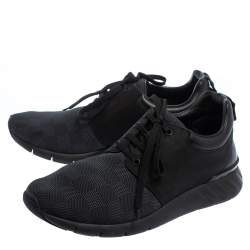 Louis Vuitton Black Damier Fabric, Nubuck  And Leather Fastlane Sneakers Size 42.5