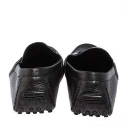 Pre Owned حذاء لوفرز لوي فيتون هوكينهيم دريفر جلد أسود مقاس 41.5