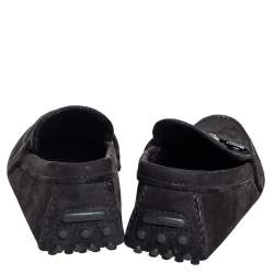 Pre Owned حذاء لوفرز لوي فيتون هوكنهايم سليب أون جلد نوبوك أسود مقاس 41.5