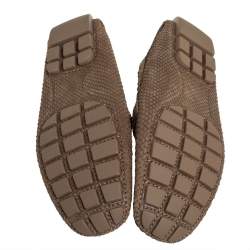 Pre Owned حذاء لوفرز لوي فيتون مونت كارلو سليب أون جلد ثعبان بني مقاس 41.5