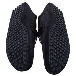 Pre Owned Louis Vuitton Tricolor Suede Hockenheim Slip On Loafers Size 41.5