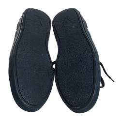 مملوكة مسبقًا Louis Vuitton Blue Camouflage Nylon And Suede Cap Toe Low Top Sneakers Size 43.5