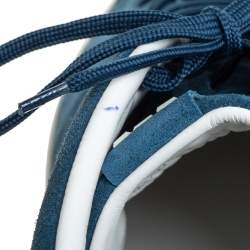 مملوكة مسبقًا Louis Vuitton Blue/Black Suede And Leather Fuselage High Top Sneakers Size 43.5 