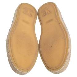 Louis Vuitton Blue Denim Slip On Espadrille Sneakers Size 44