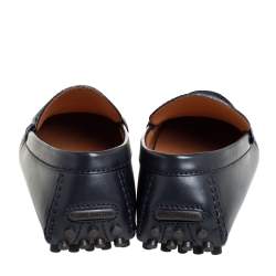 Louis Vuitton Black Leather LV Club Slip On Loafers Size 41