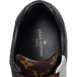 مملوكة مسبقًا حذاء رياضي لوي فيتون رون اواي كانفاس مقوى مونوغرامي ثلاثي اللون مقاس 39.5