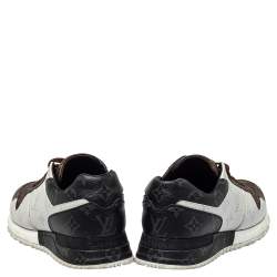 مملوكة مسبقًا حذاء رياضي لوي فيتون رون اواي كانفاس مقوى مونوغرامي ثلاثي اللون مقاس 39.5