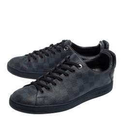 Pre Owned حذاء رياضي لوي فيتون فرونترو منخفض من أعلى كانفاس دامييه كوبالت مقاس 43.5