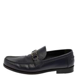 Louis Vuitton Navy Blue Epi Leather Flat Sandals Size 44 Louis