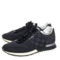 Pre Owned حذاء رياضي لوي فيتون رون اواي جلد وشبك دامييه أسود مقاس 41.5