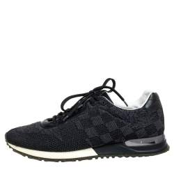 Pre Owned حذاء رياضي لوي فيتون رون اواي جلد وشبك دامييه أسود مقاس 41.5