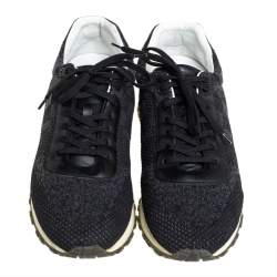 Pre Owned حذاء رياضي لوي فيتون رون اواي جلد وشبك دامييه أسود مقاس 41.5