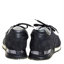 Pre Owned حذاء رياضي لوي فيتون رون اواي جلد وشبك دامييه أسود مقاس 41.5