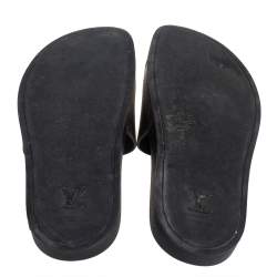 مملوكة مسبقًا صندل سلايد لوي فيتون واترفرونت كانفاس مونوغرامي بني مقاس 43