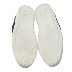 مملوكة مسبقًا Louis Vuitton Blue/Black Suede And Leather Fuselage High Top Sneakers Size 44