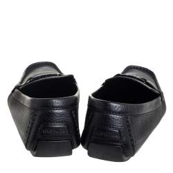 Pre Owned حذاء لوفرز لوي فيتون سليب أون مونت كارلو جلد أسود مقاس 42.5