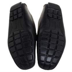 Pre Owned حذاء لوفرز لوي فيتون سليب أون مونت كارلو جلد أسود مقاس 42.5