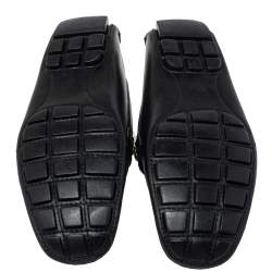 مملوكة مسبقًا حذاء لوفرز لوي فيتون مونت كارلو جلد أسود مقاس 42.5