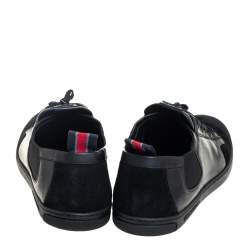 Louis Vuitton Black Leather Low Top Sneakers Size 45.5